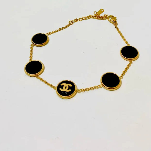 1 Pc Funky Gold Plated Chain Bracelet