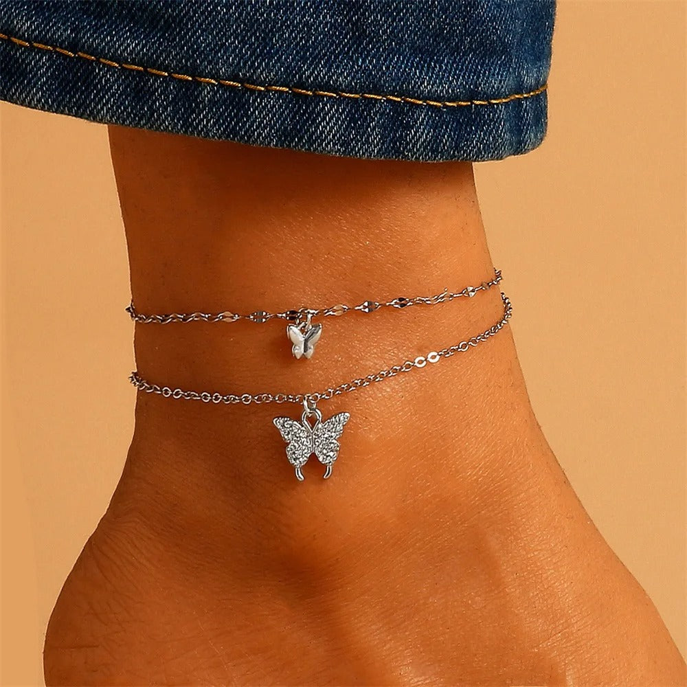 Pair of Antique Arrow Anklets For Women