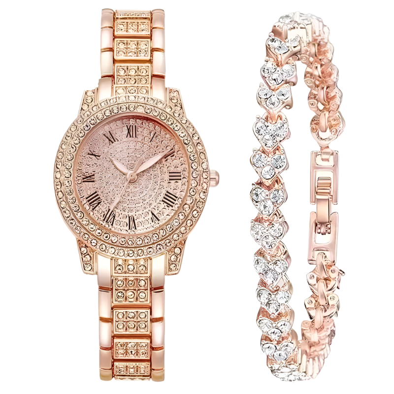 Women's Diamond Artificial Set - Roman Watch