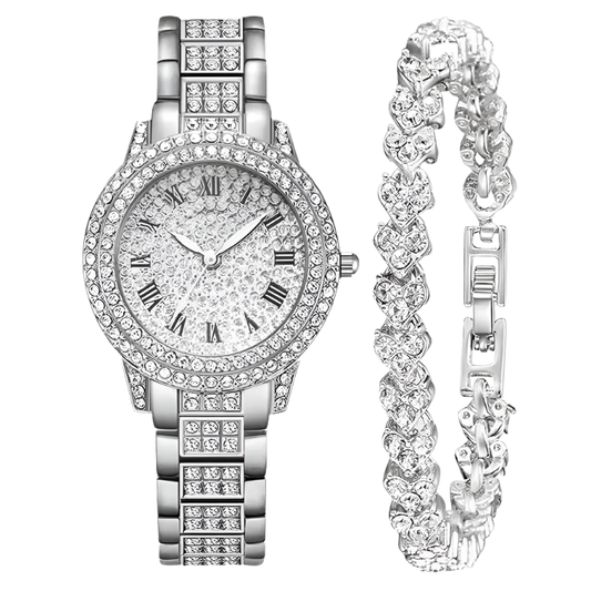 Women's Diamond Artificial Set - Roman Watch