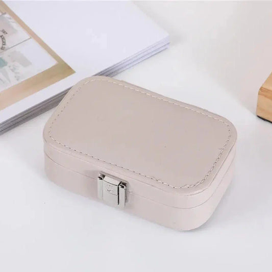 Double Layer PU Leather Jewelry Box for Travel