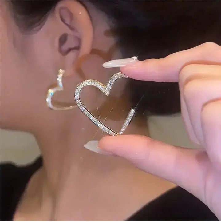 Heart Shape Zircon Earrings